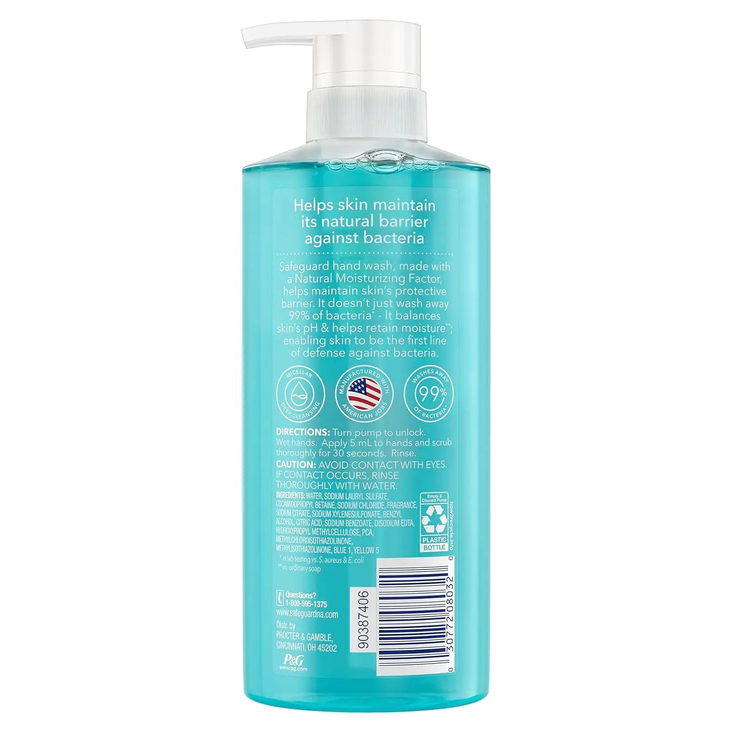 Safeguard Hydrating Liquid Hand Soap, Day Dreamer Scent, Made with Plant Based Cleansers, 15.5 oz (Pack of 4) 15.5 Fl Oz (Pack of 4)