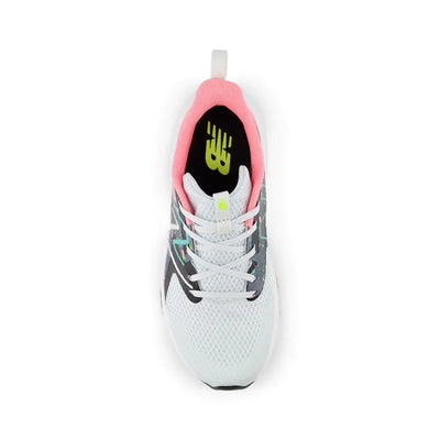 New Balance unisex-child Rave Run V2 Lace-up 12 Little Kid Quartz Grey/Ultra Pink/Cyber Jade